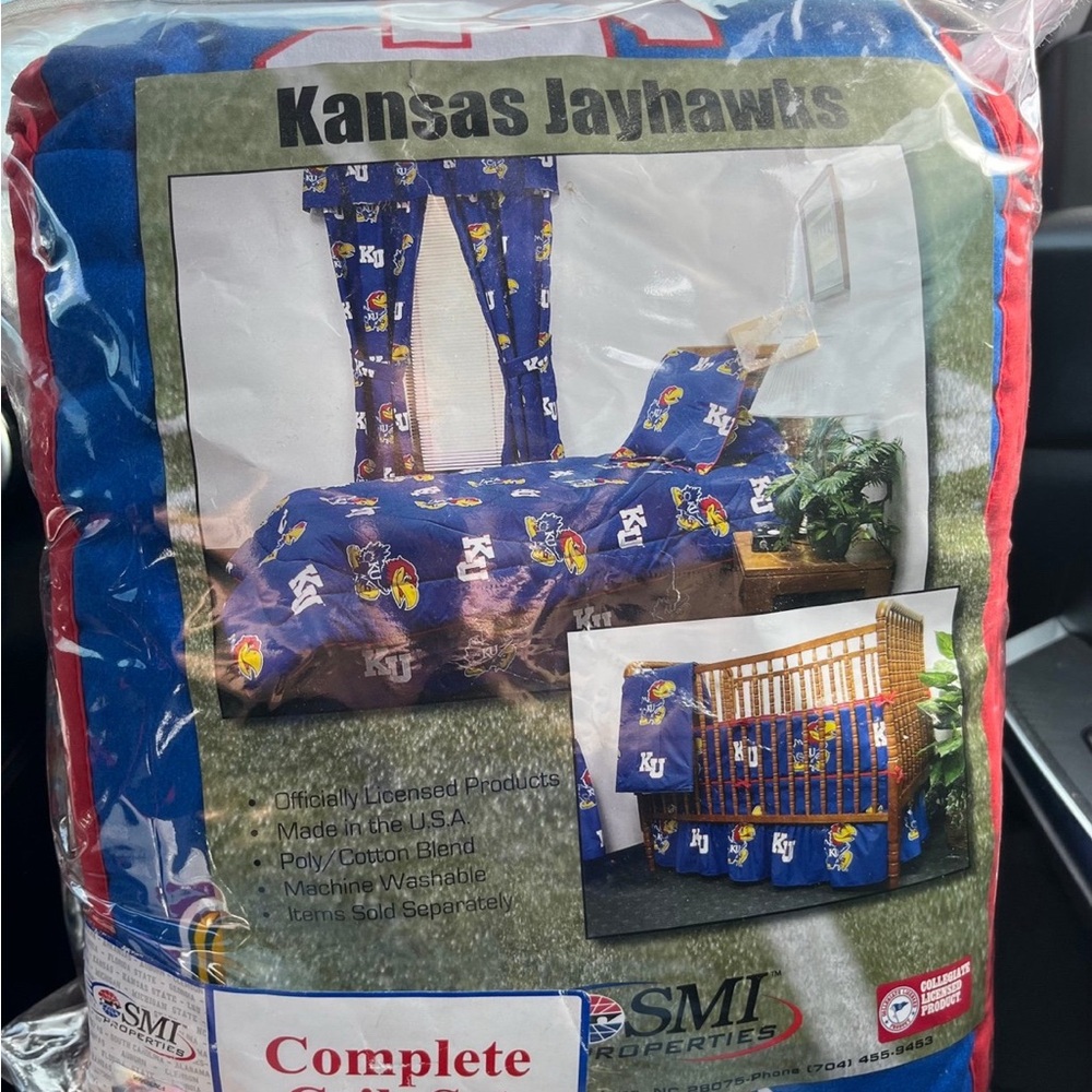 SML Sport Kansas Jayhawks Kids Bedding Set - Blue and Red